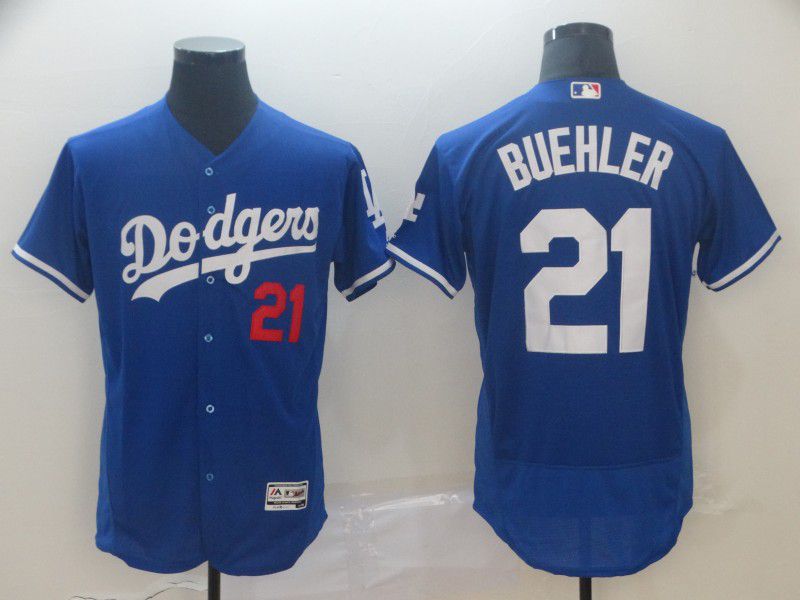 Men Los Angeles Dodgers #21 Buehler Blue Elite MLB Jersey->atlanta braves->MLB Jersey